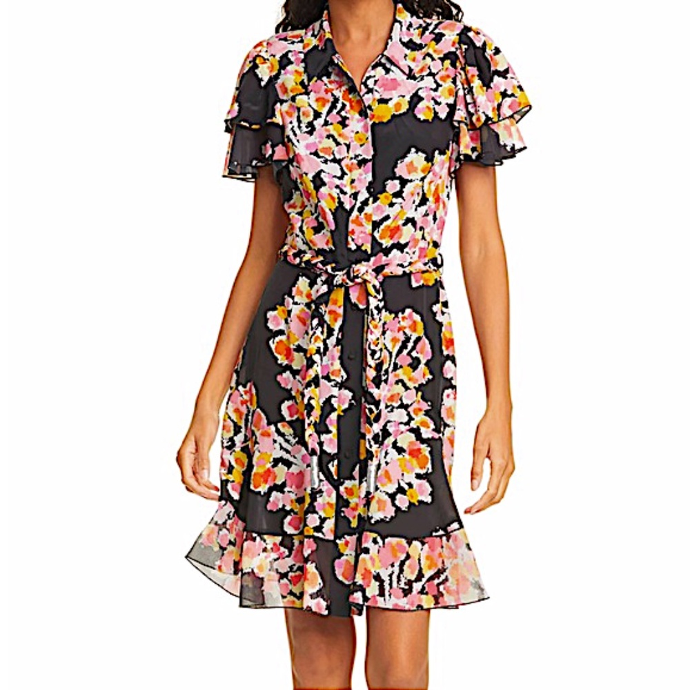 Dyvna Print Silk Shirtdress